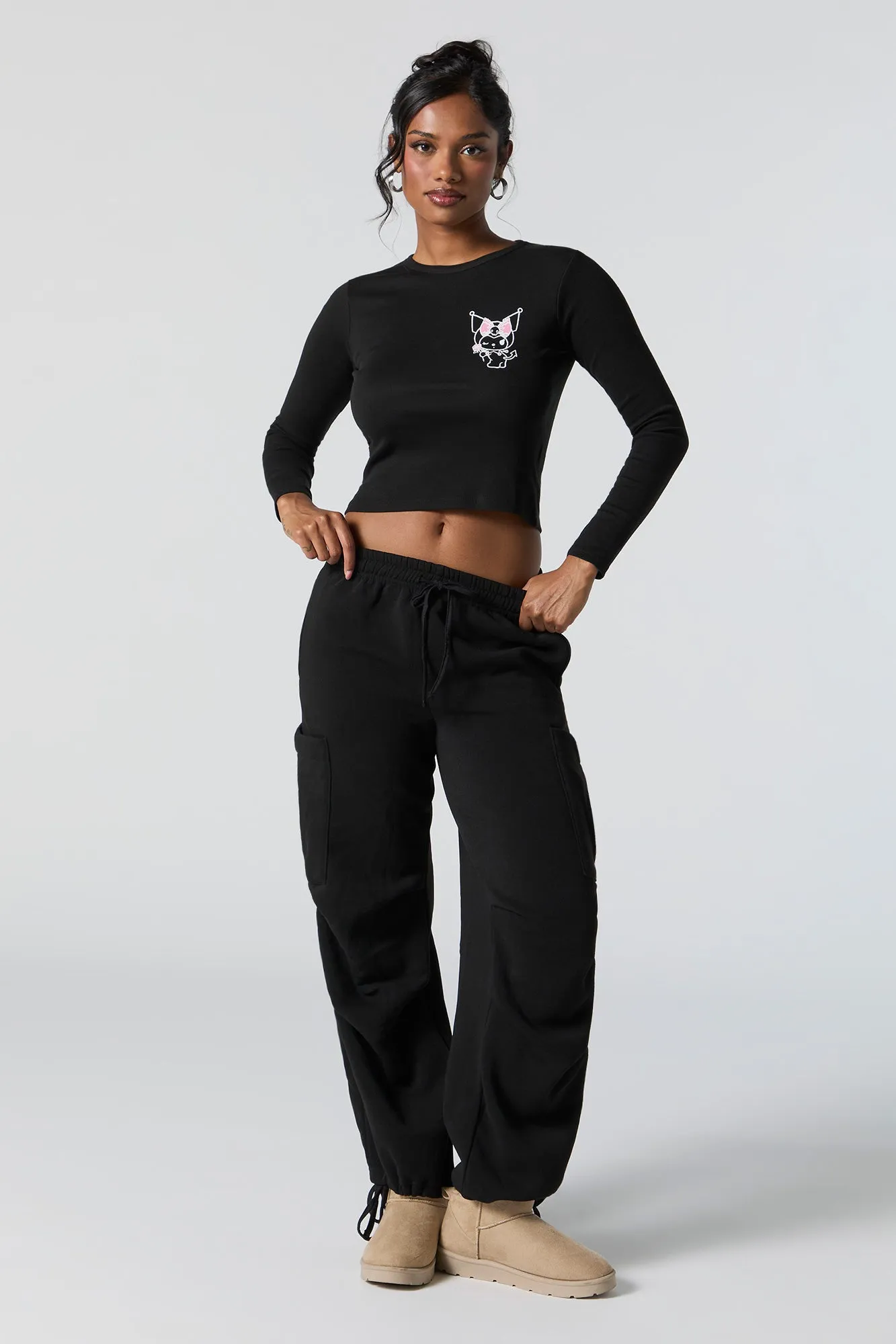 Kuromi Graphic Long Sleeve Top sold by Urban Planet product image thumbnail 3