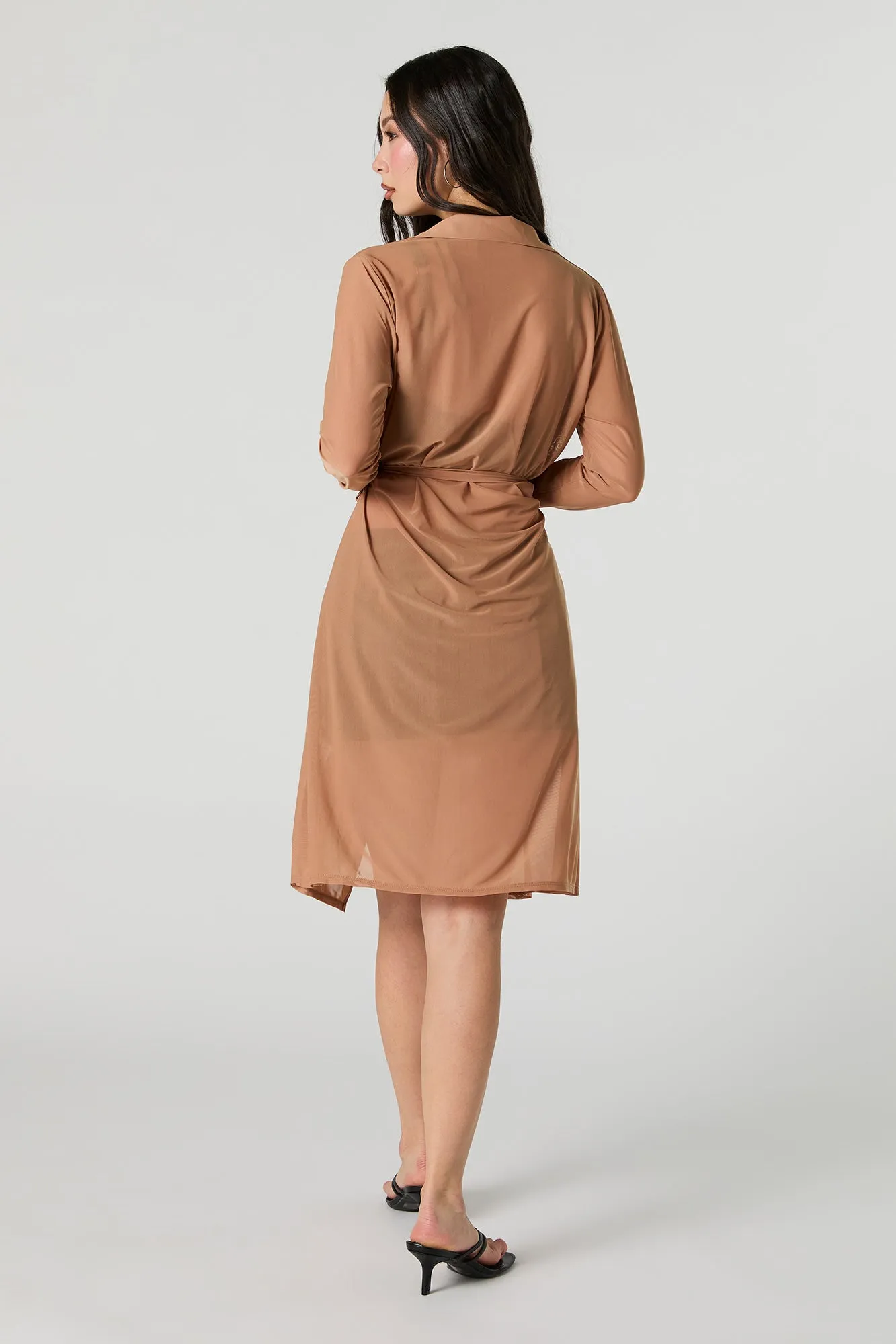 Cardigan asymétrique en filet avec attache sold by Urban Planet product image thumbnail 3