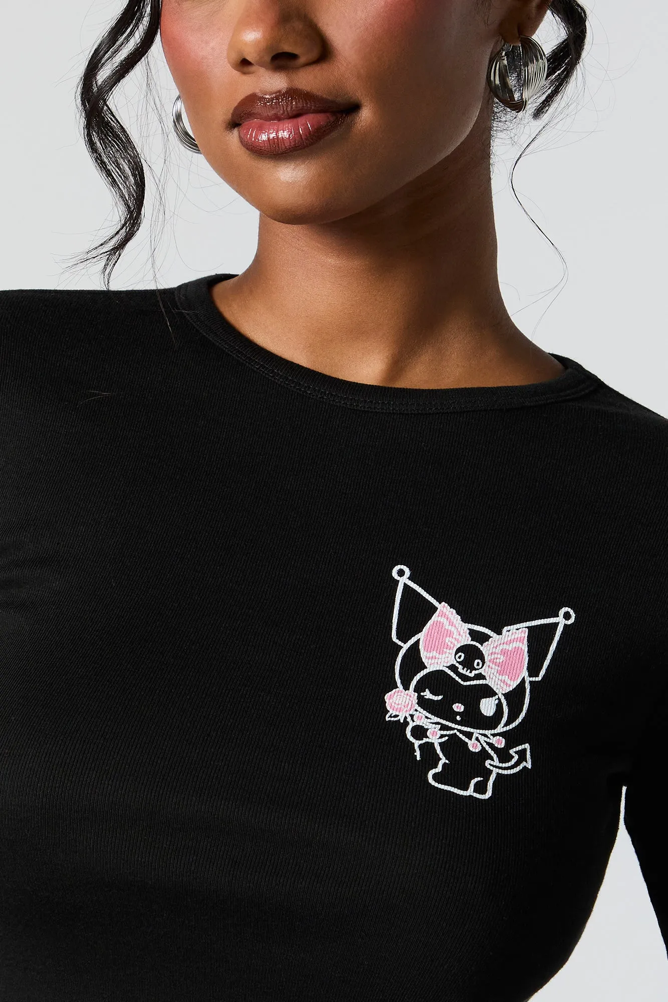 Kuromi Graphic Long Sleeve Top sold by Urban Planet product image thumbnail 2
