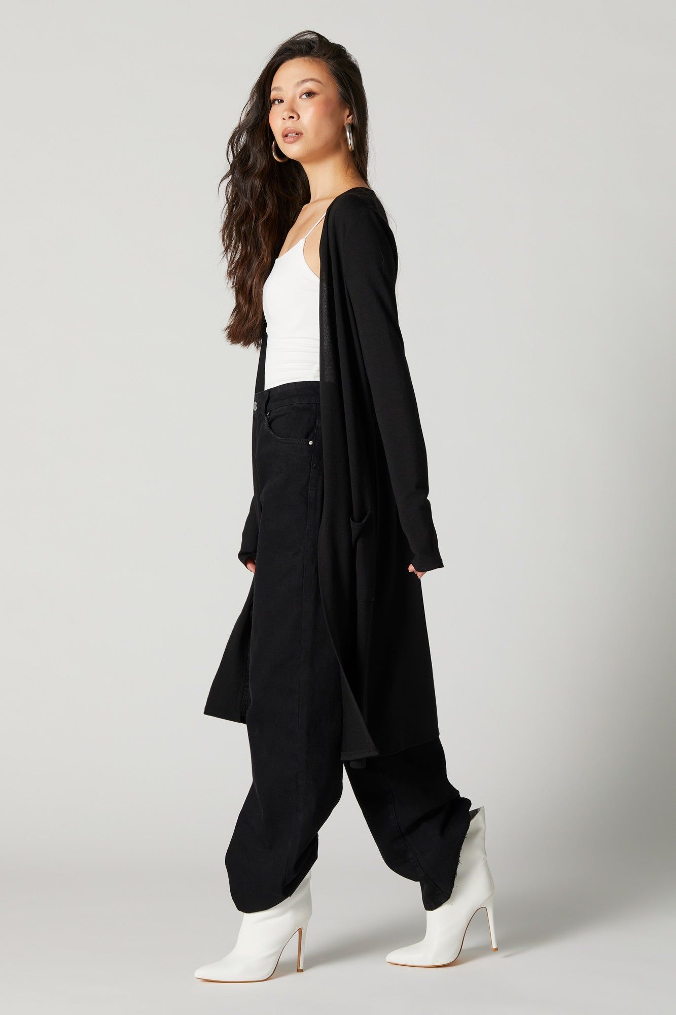 Long Sleeve Open Midi Cardigan sold by Urban Planet product image thumbnail 3