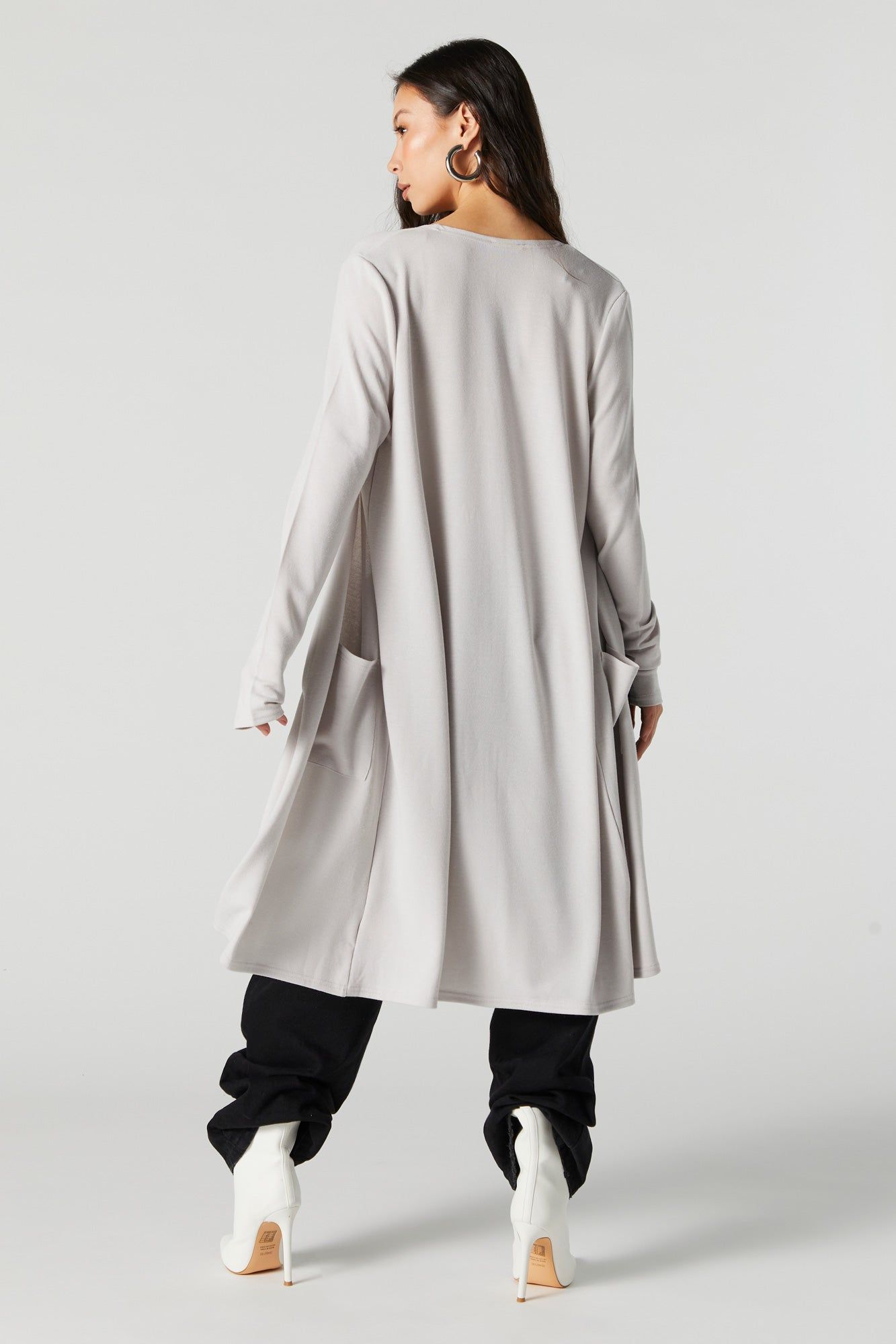 Long Sleeve Open Midi Cardigan sold by Urban Planet product image thumbnail 5