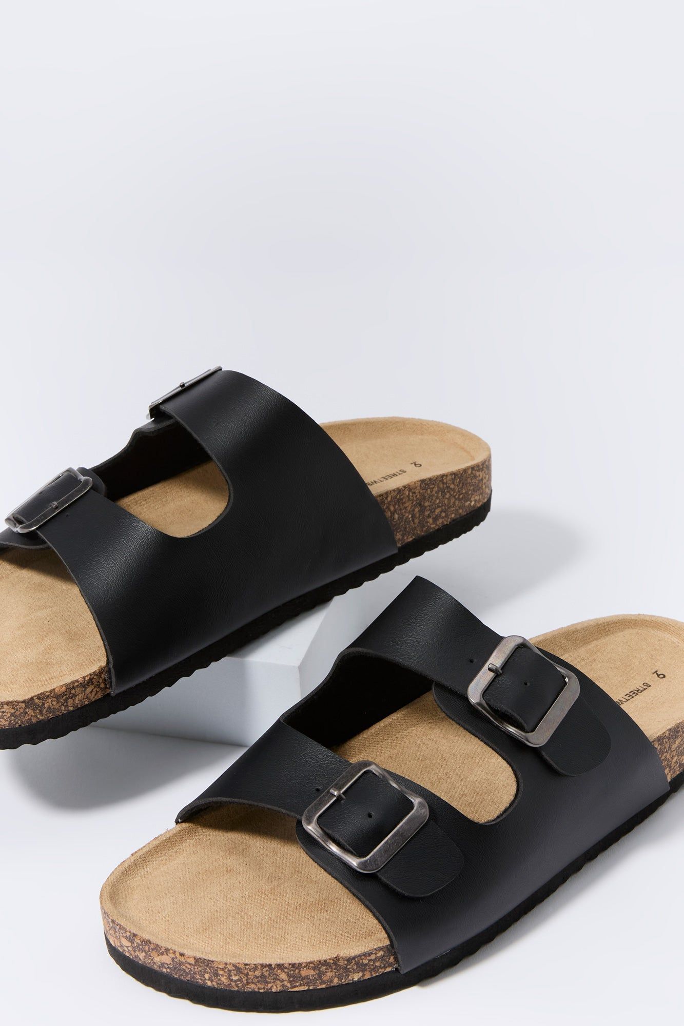 Black Cork Buckled Sandals sold by Urban Planet