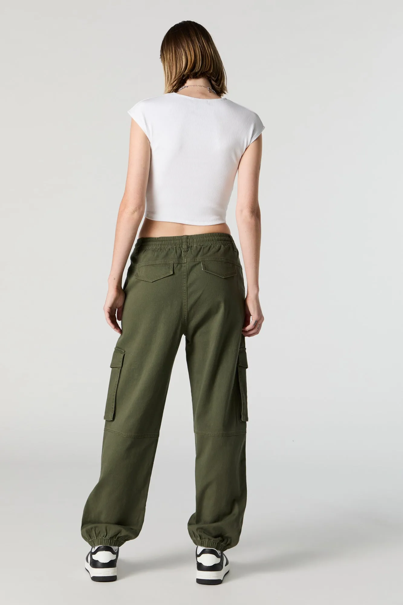 Drawstring Knee Seam Cargo Jogger sold by Urban Planet product image thumbnail 3