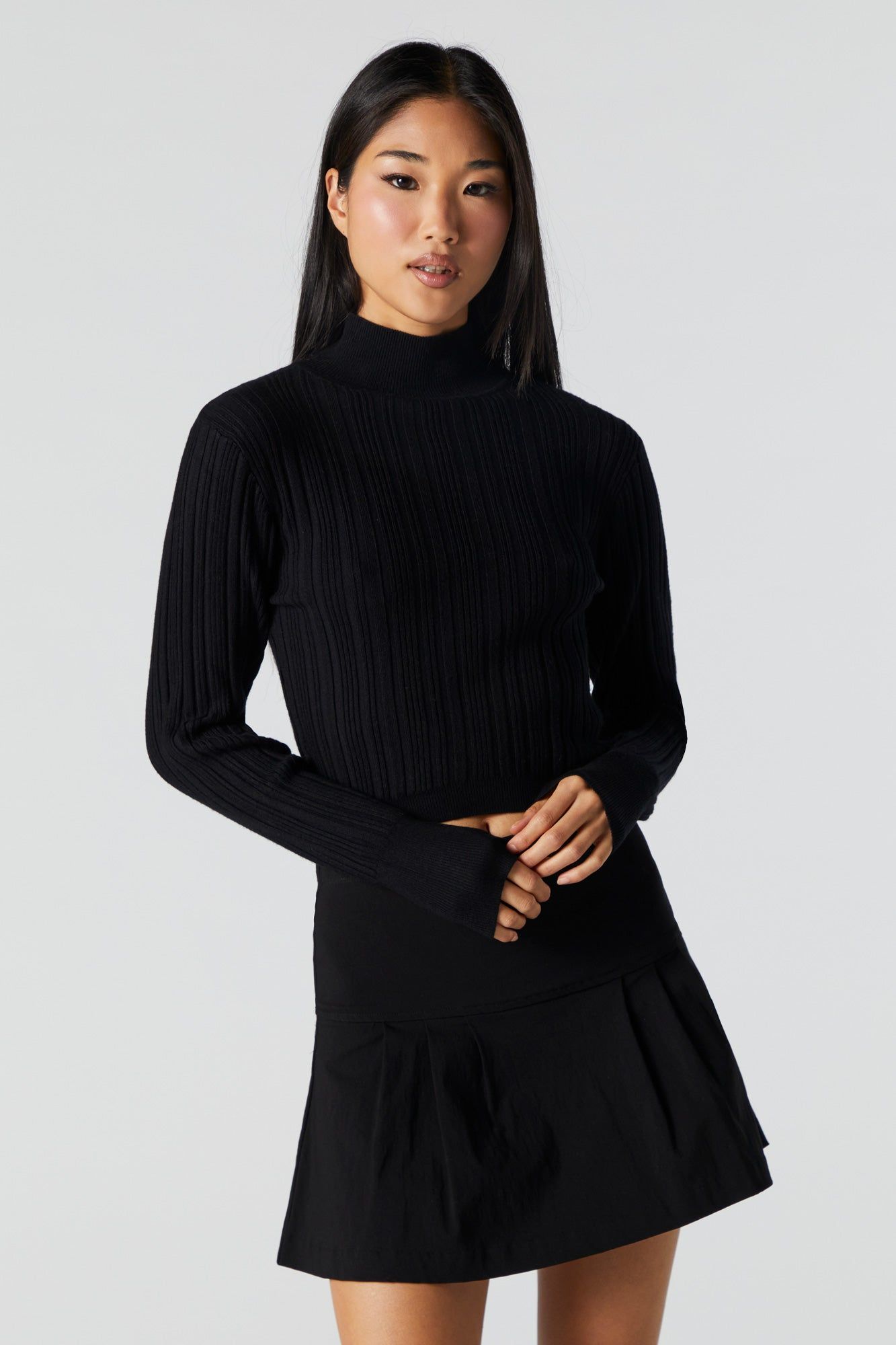 Ribbed Knit Turtleneck Sweater sold by Urban Planet product image thumbnail 4