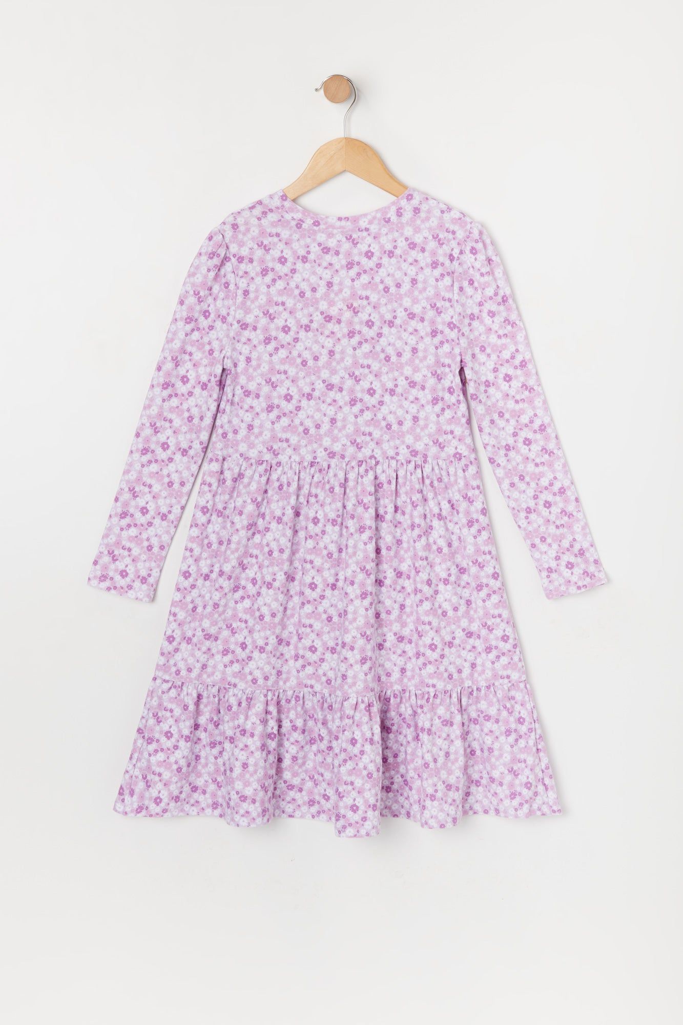 Girls Floral Tiered Long Sleeve Dress sold by Urban Planet product image thumbnail 2