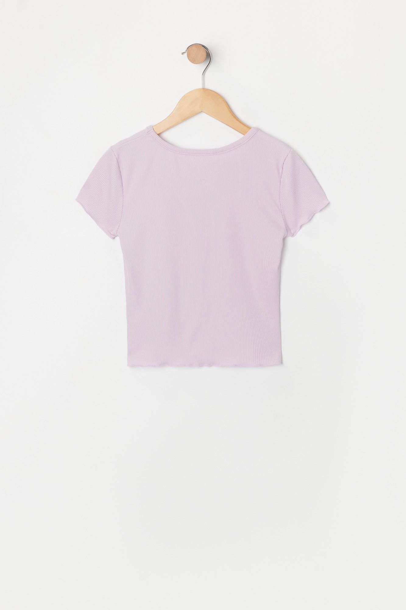 Girls Lettuce Trim Butterfly Embroidered T-Shirt sold by Urban Planet product image thumbnail 2