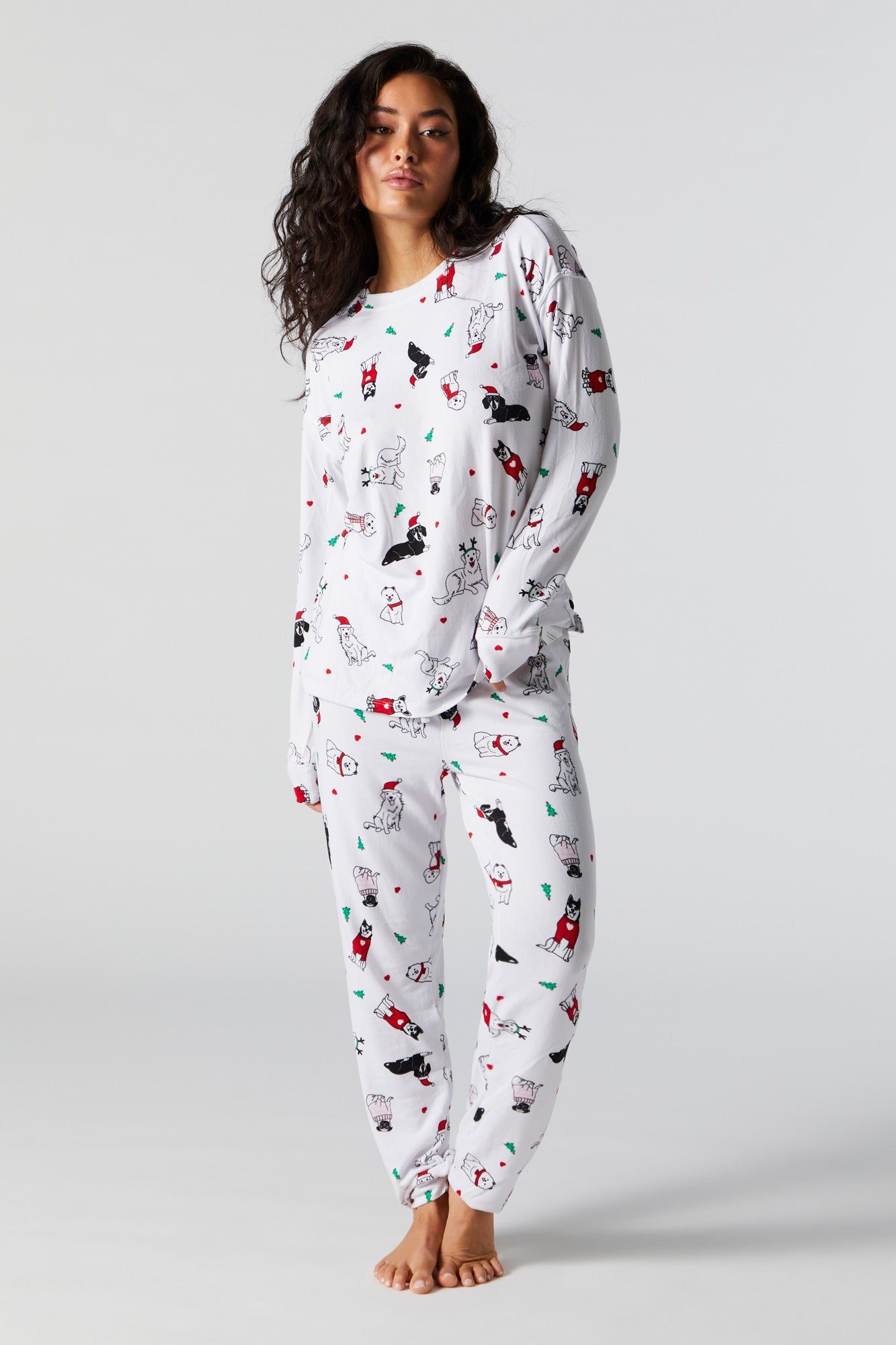 Dog Print 2 Piece Holiday Pajama Set sold by Urban Planet