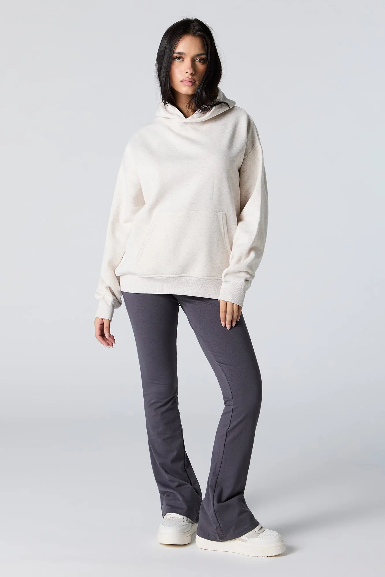 Oversized Solid Fleece Hoodie sold by Urban Planet product image thumbnail 3