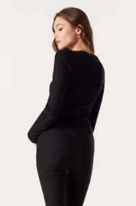 V-Neck Cropped Knit Sweater sold by Urban Planet