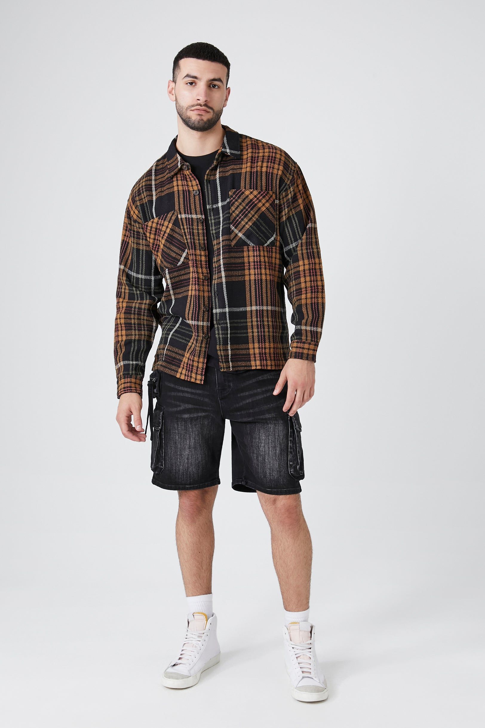 Haut boutonné texturé à carreaux sold by Urban Planet product image thumbnail 10