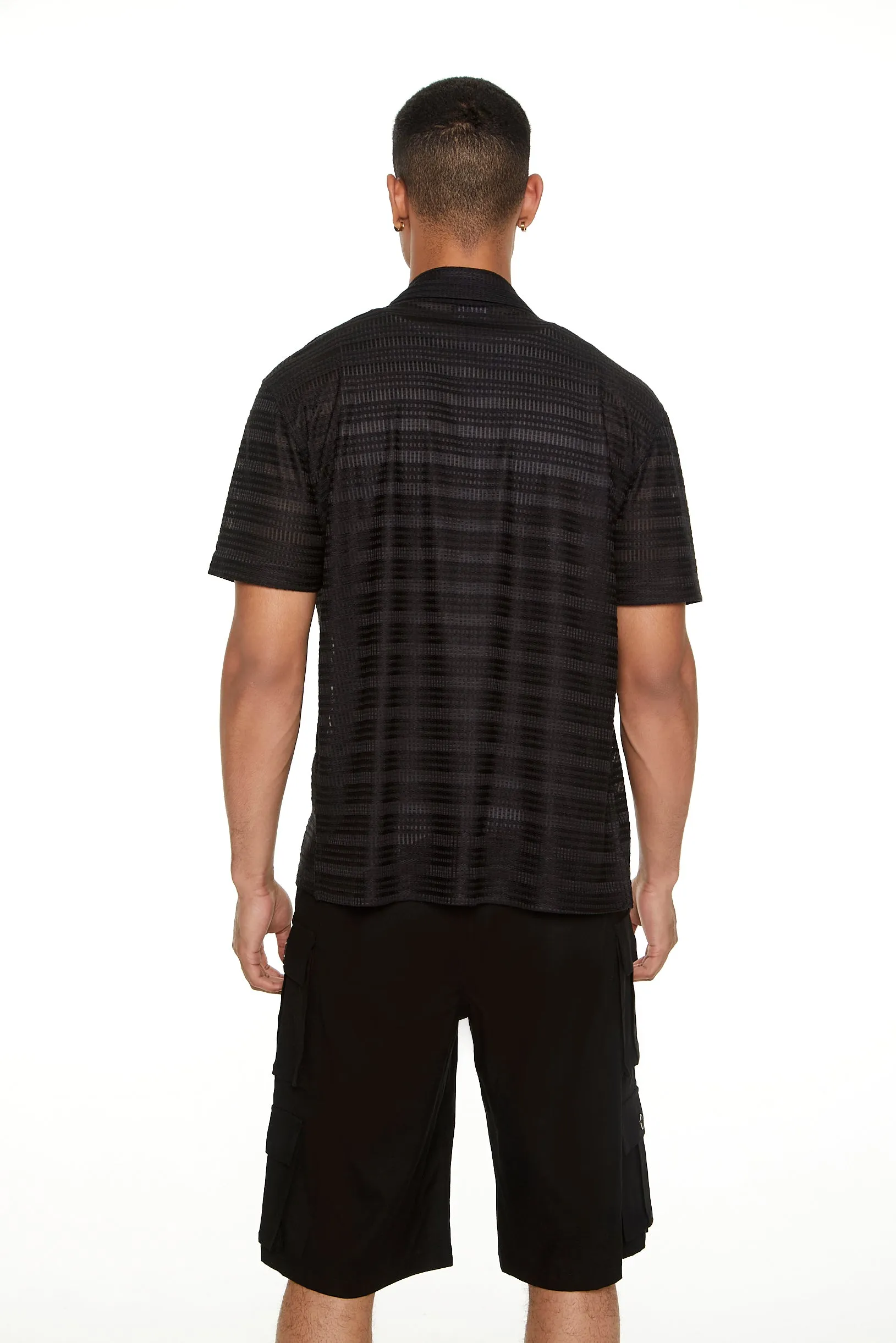 Haut boutonné rayé ton sur ton sold by Urban Planet product image thumbnail 5