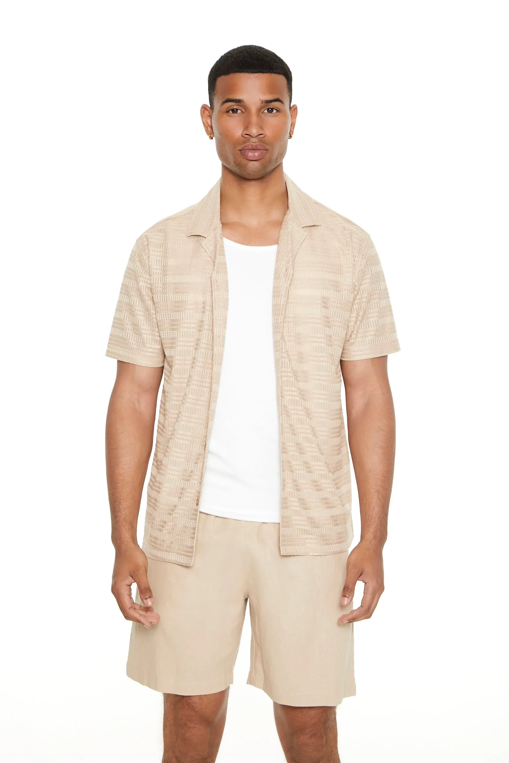 Haut boutonné rayé ton sur ton sold by Urban Planet