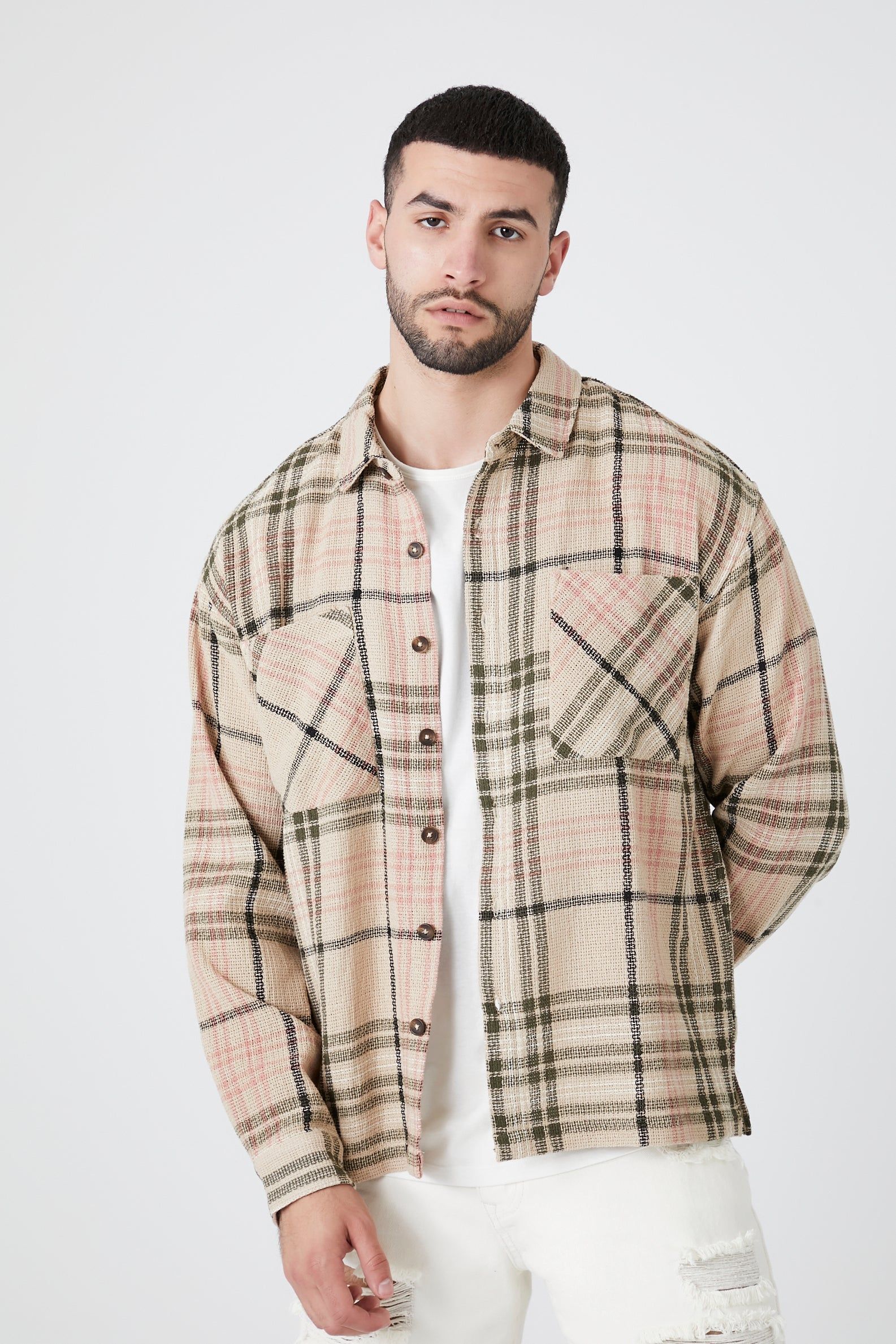 Haut boutonné texturé à carreaux sold by Urban Planet product image thumbnail 6