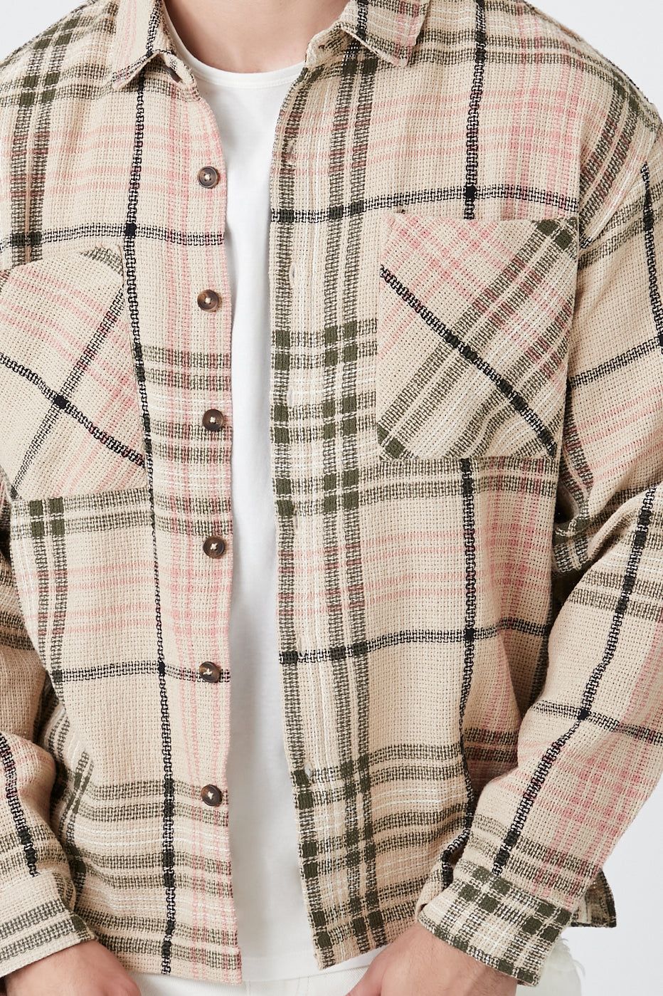 Haut boutonné texturé à carreaux sold by Urban Planet product image thumbnail 5