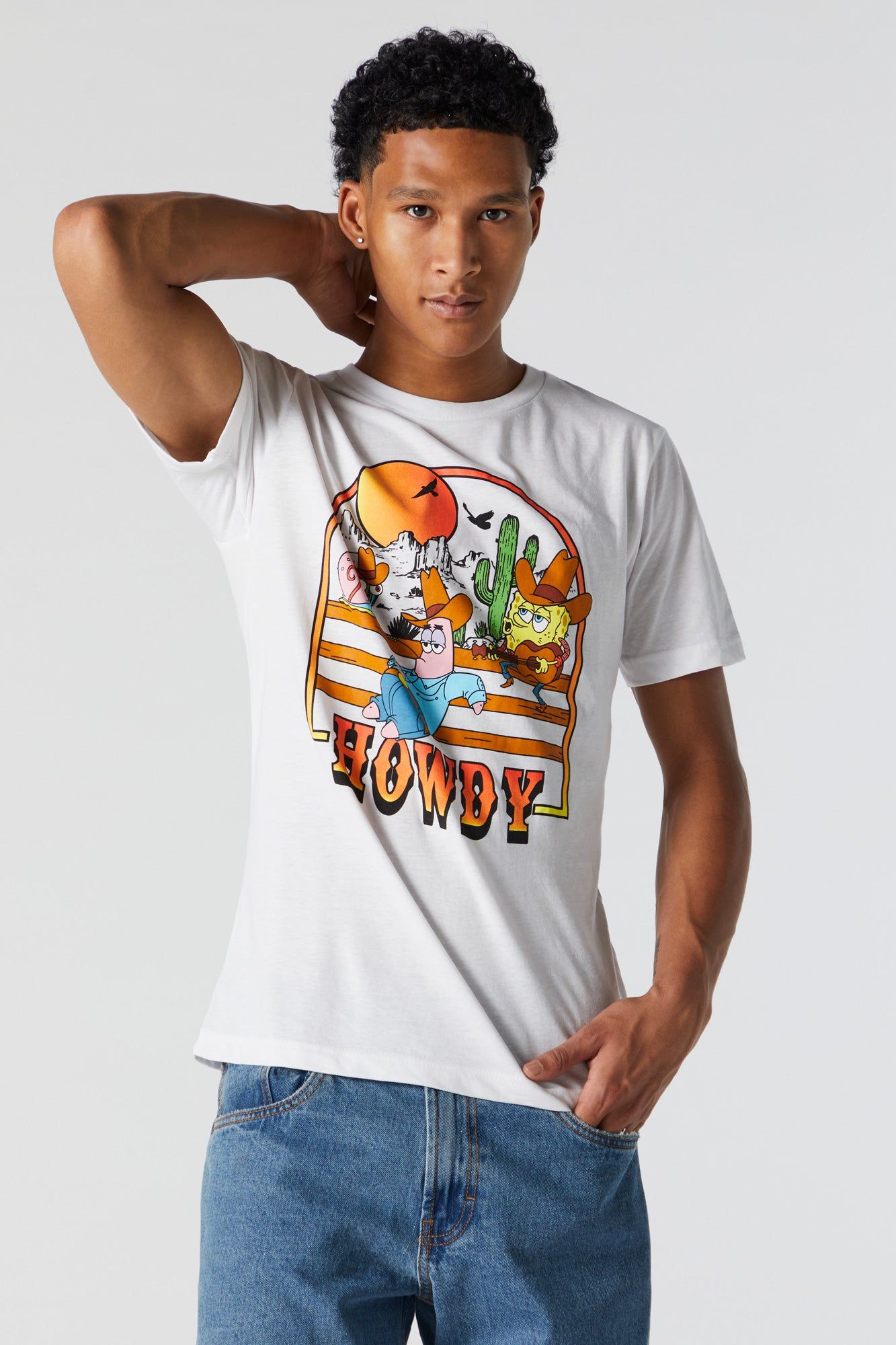 T-shirt à imprimé Howdy SpongeBob sold by Urban Planet