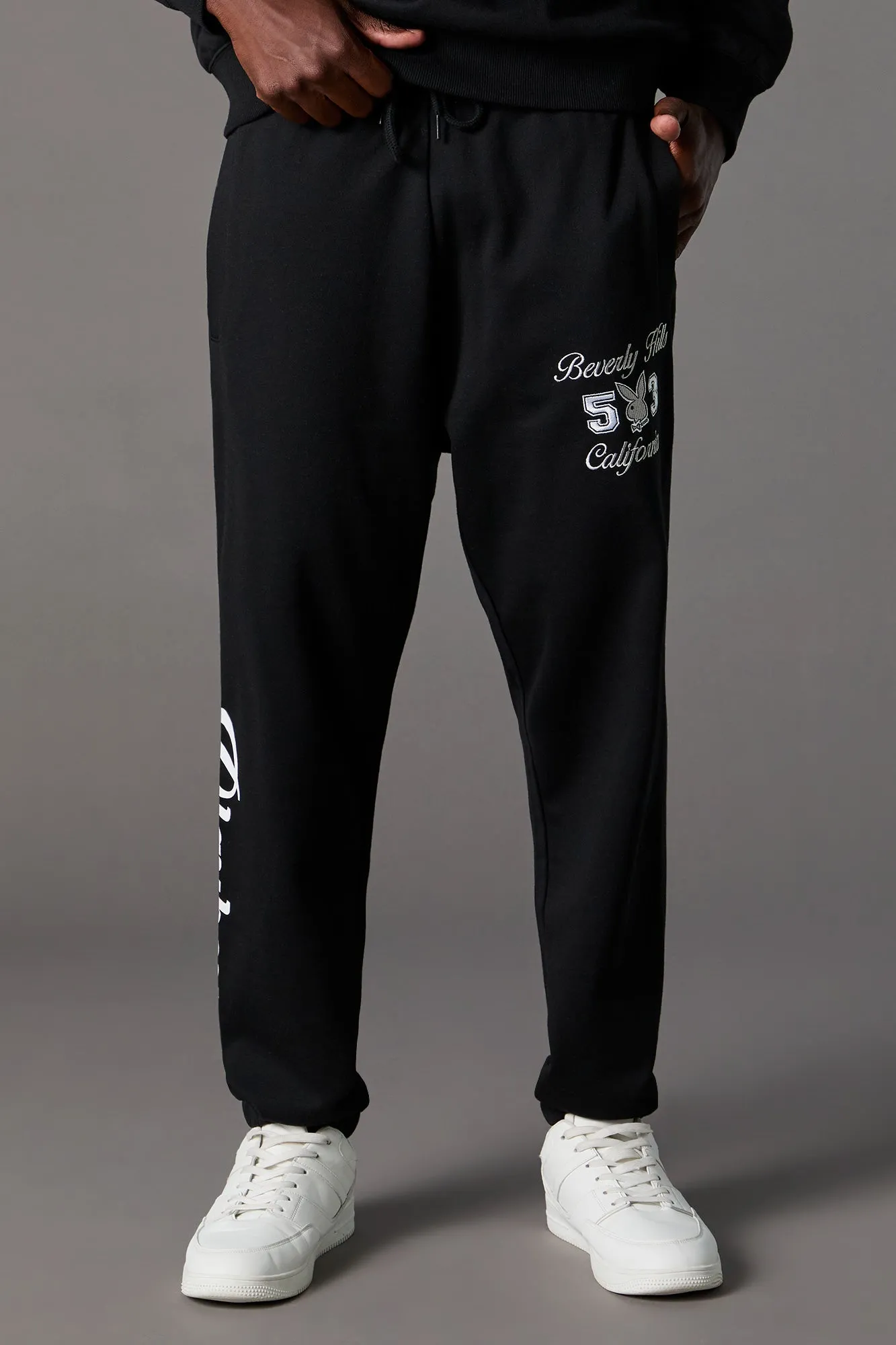 Playboy Embroidered Fleece Jogger sold by Urban Planet product image thumbnail 5