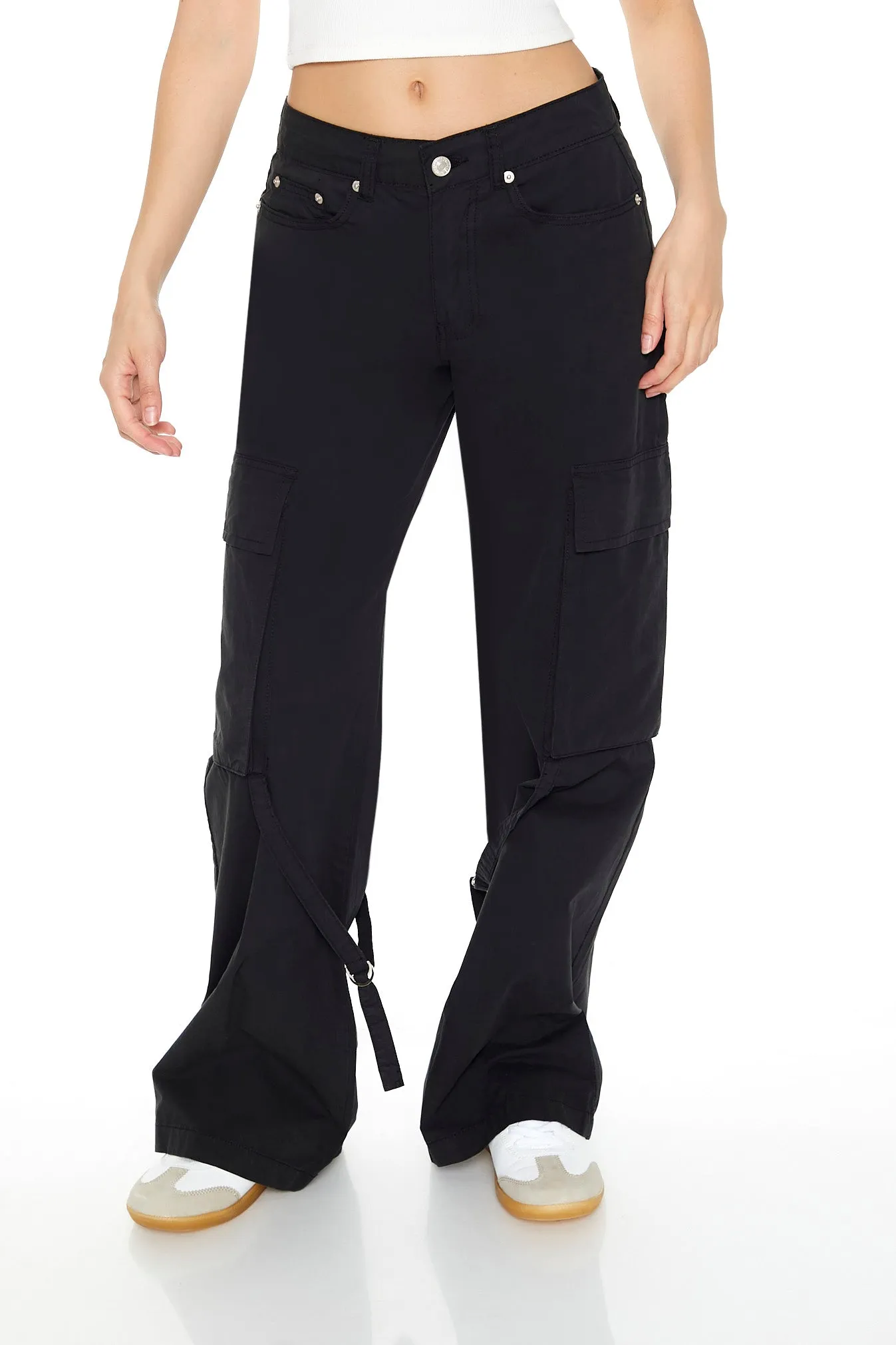 Mid Rise D-Ring Wide Leg Cargo Pant sold by Urban Planet product image thumbnail 2