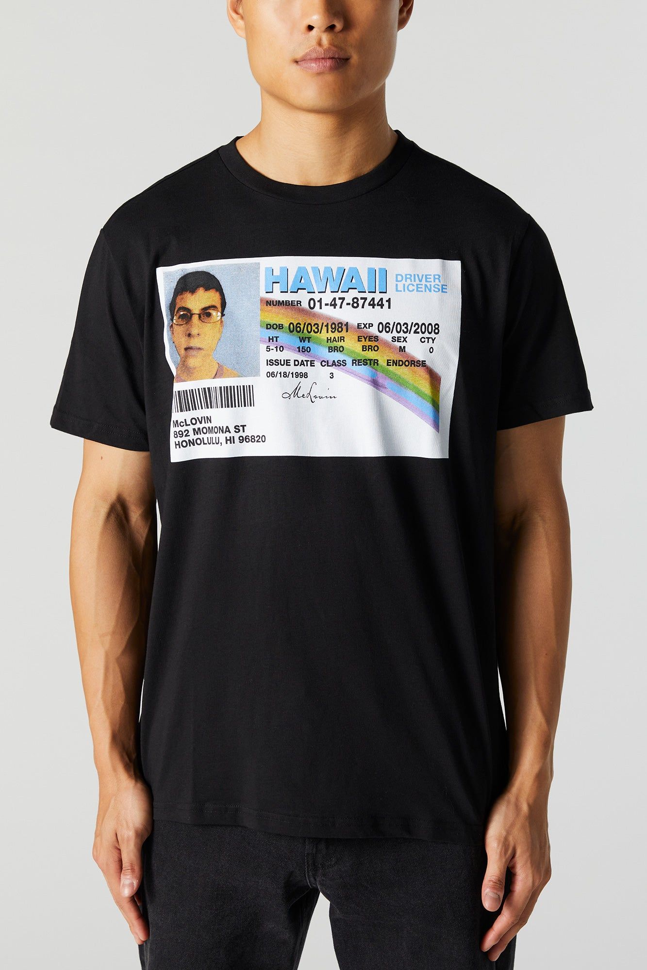 T-shirt à imprimé McLovin ID sold by Urban Planet product image thumbnail 4