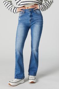 Dark Wash Distressed Bootcut Jean sold by Urban Planet