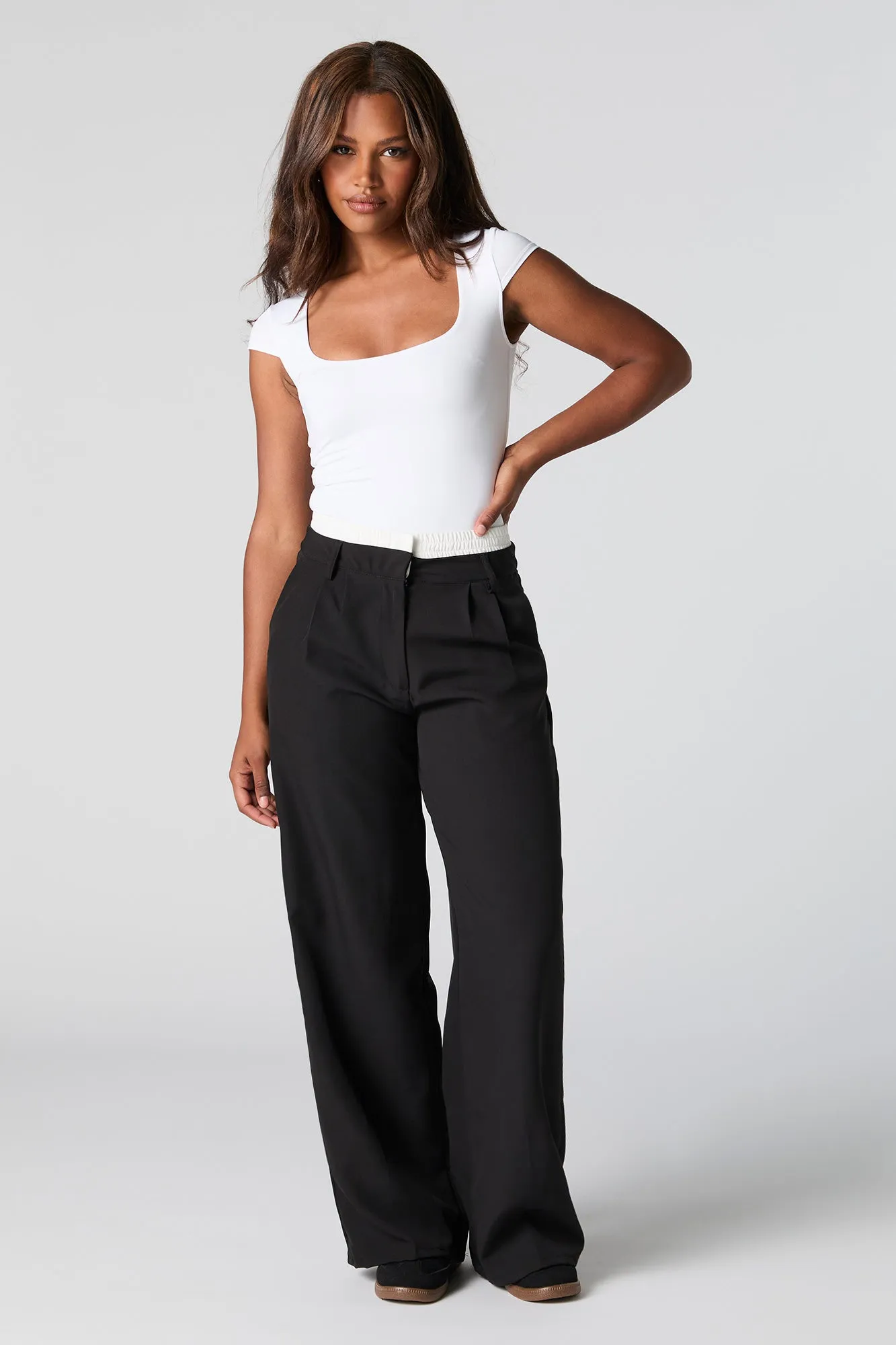 Contour Scoop Neck Cap Sleeve Bodysuit sold by Urban Planet product image thumbnail 3