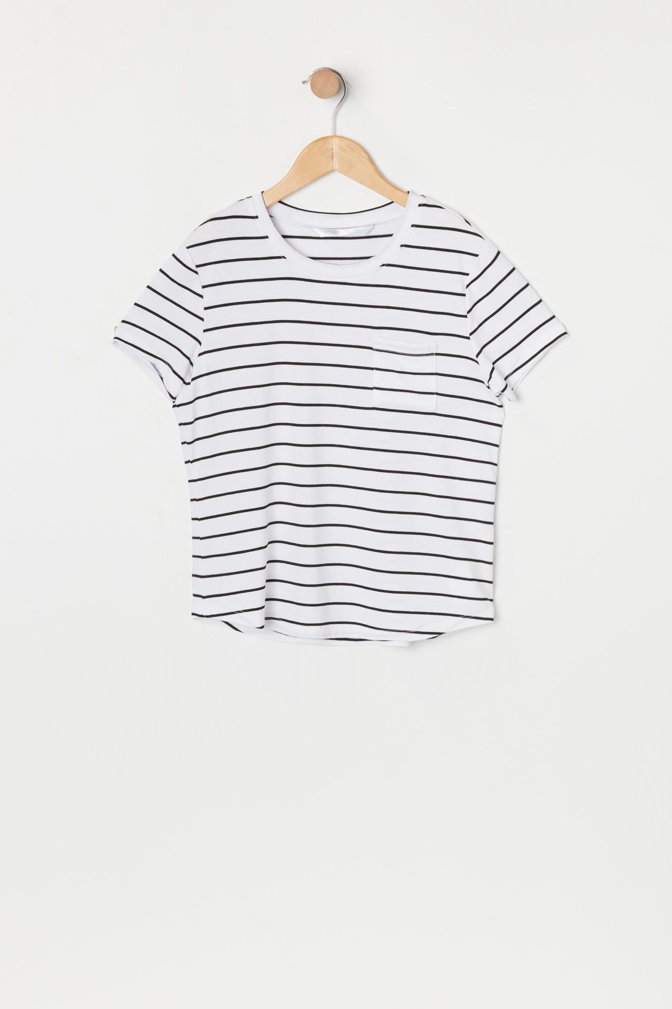 T-shirt décontracté rayé à encolure arrondie pour fille sold by Urban Planet