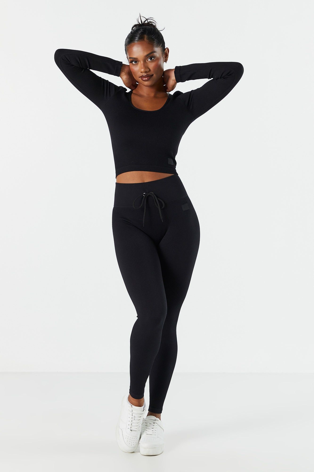 Sommer Ray Seamless Ribbed Self Tie Active Legging sold by Urban Planet product image thumbnail 6