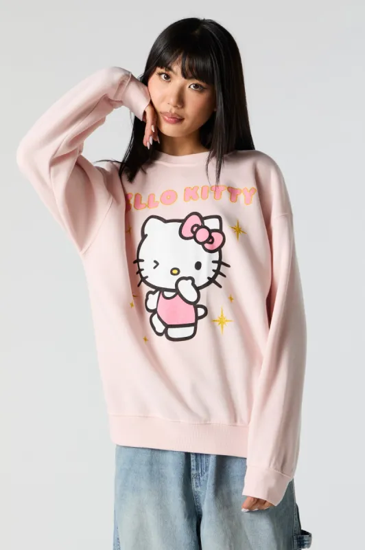 Pink Hello Kitty Graphic Sweatshirt sold by Urban Planet