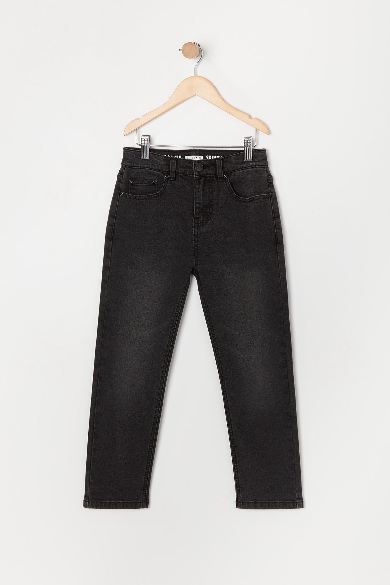 Boys Black Wash Skinny Jean sold by Urban Planet