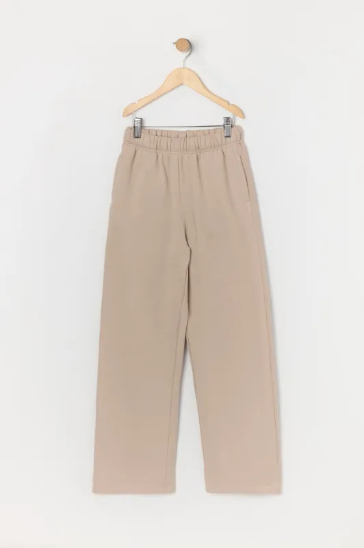 Pantalon d'entraînement à jambe large en molleton pour fille sold by Urban Planet