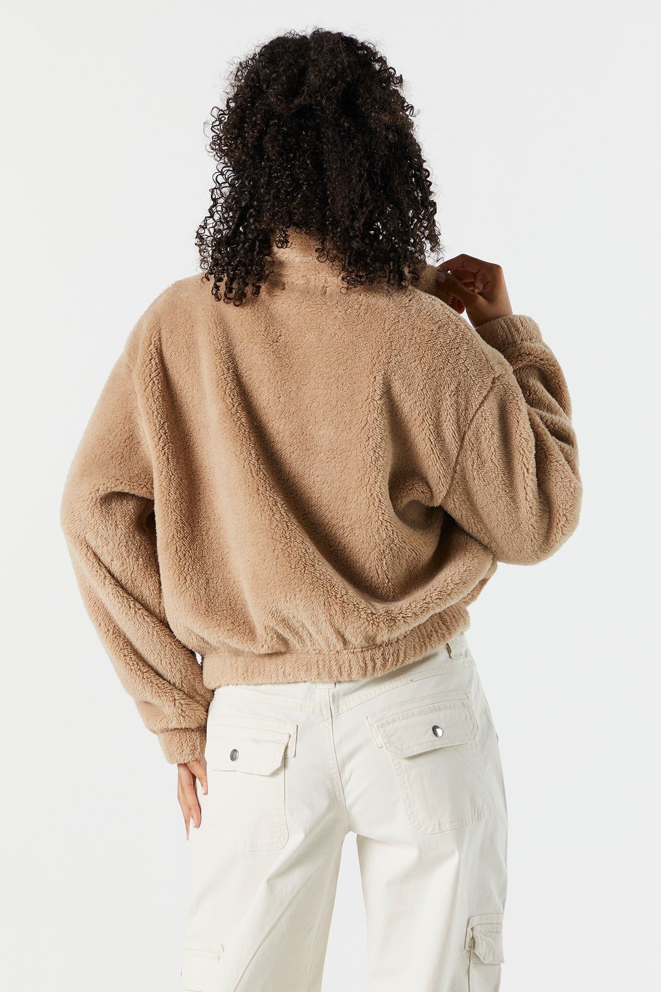 Fuzzy Zip-Up Jacket sold by Urban Planet product image thumbnail 3