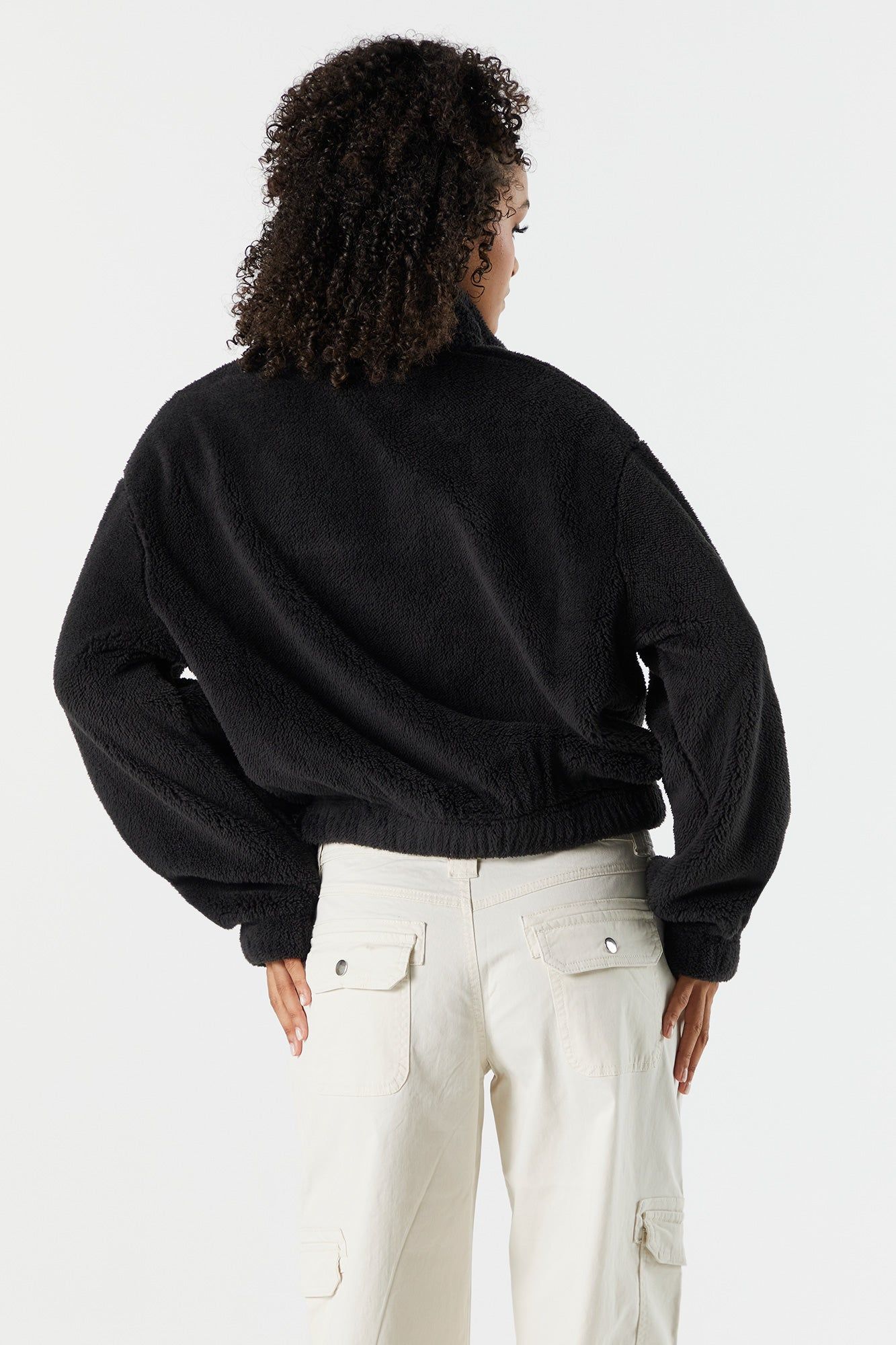 Fuzzy Zip-Up Jacket sold by Urban Planet product image thumbnail 5