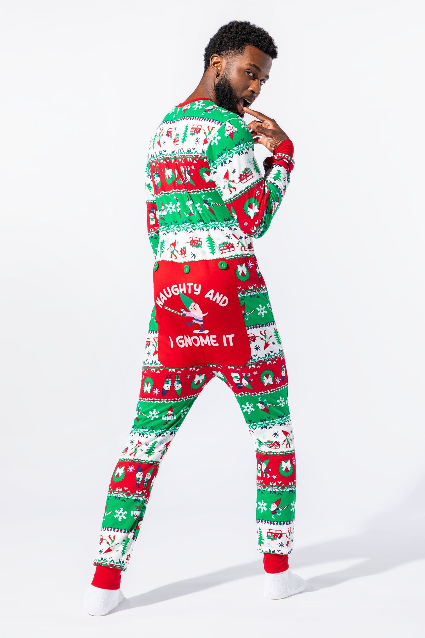 Unisex Fammy Jammies Xmas Gnome Onesie sold by Urban Planet