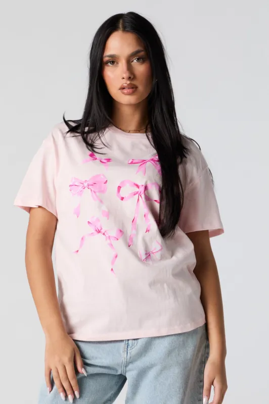 Bow Graphic Boyfriend T-Shirt sold by Urban Planet
