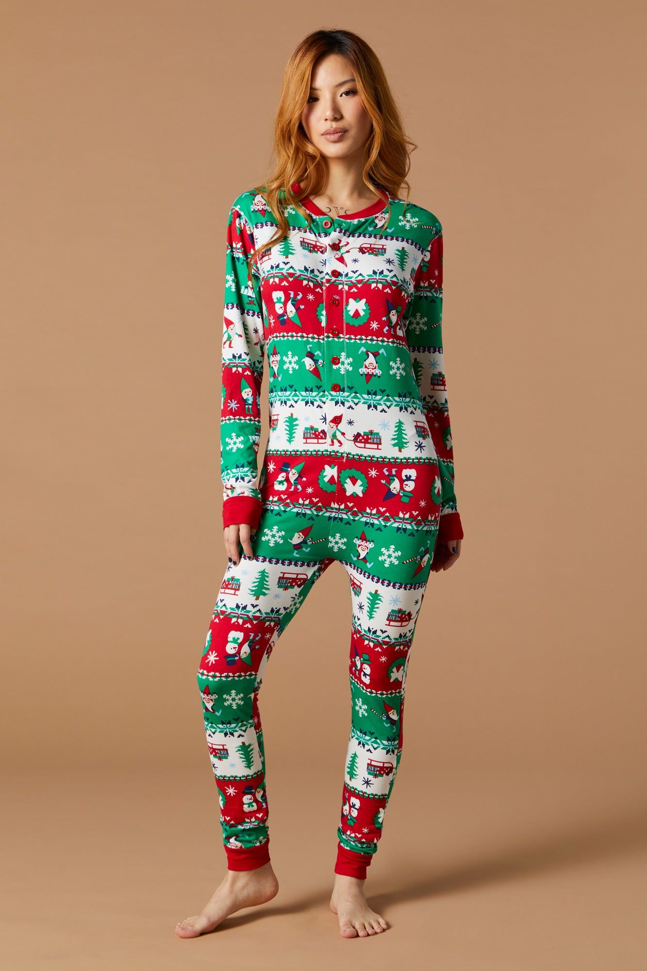 Unisex Fammy Jammies Xmas Gnome Onesie sold by Urban Planet product image thumbnail 3