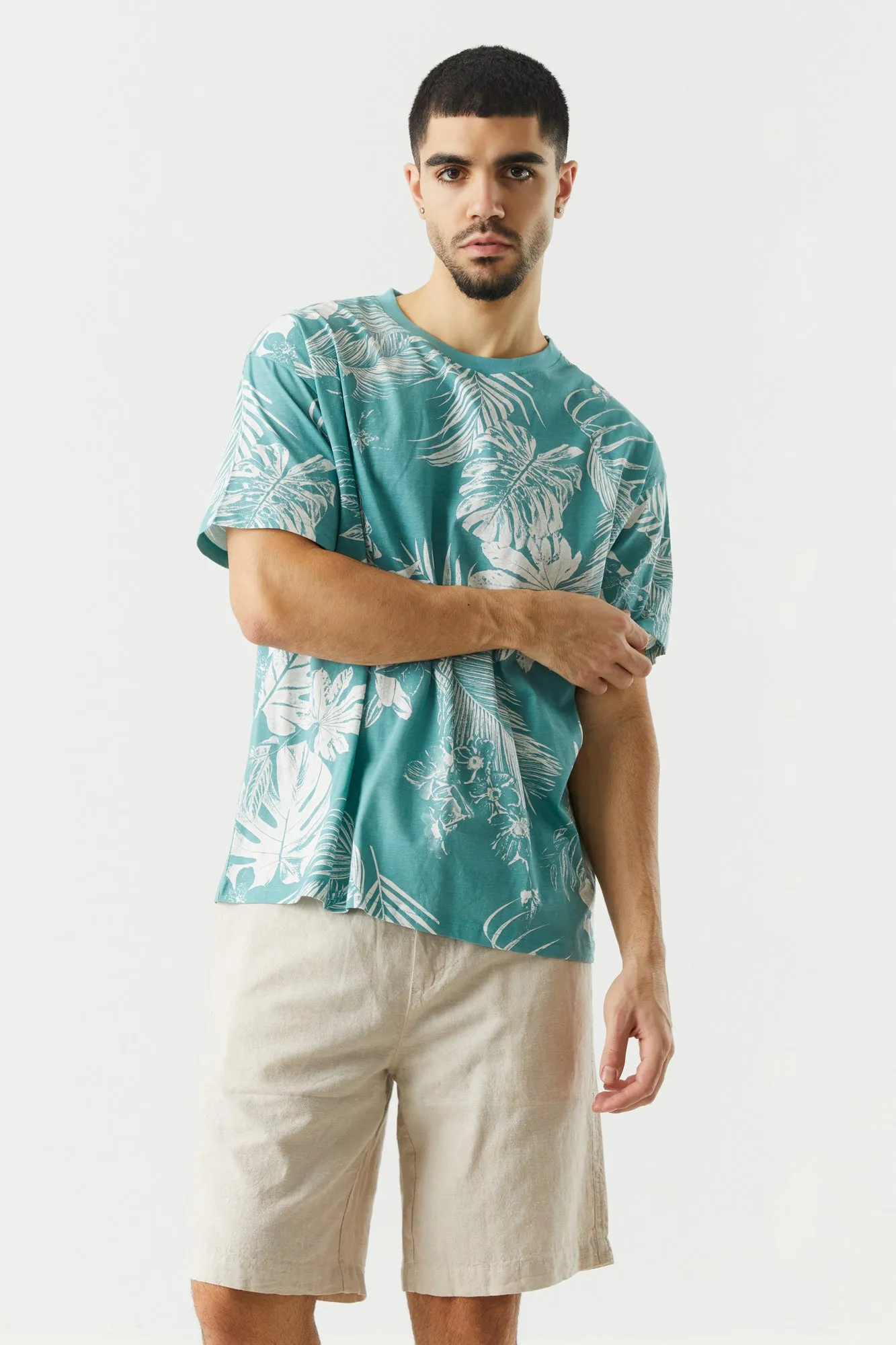 Tropical Print T-Shirt sold by Urban Planet