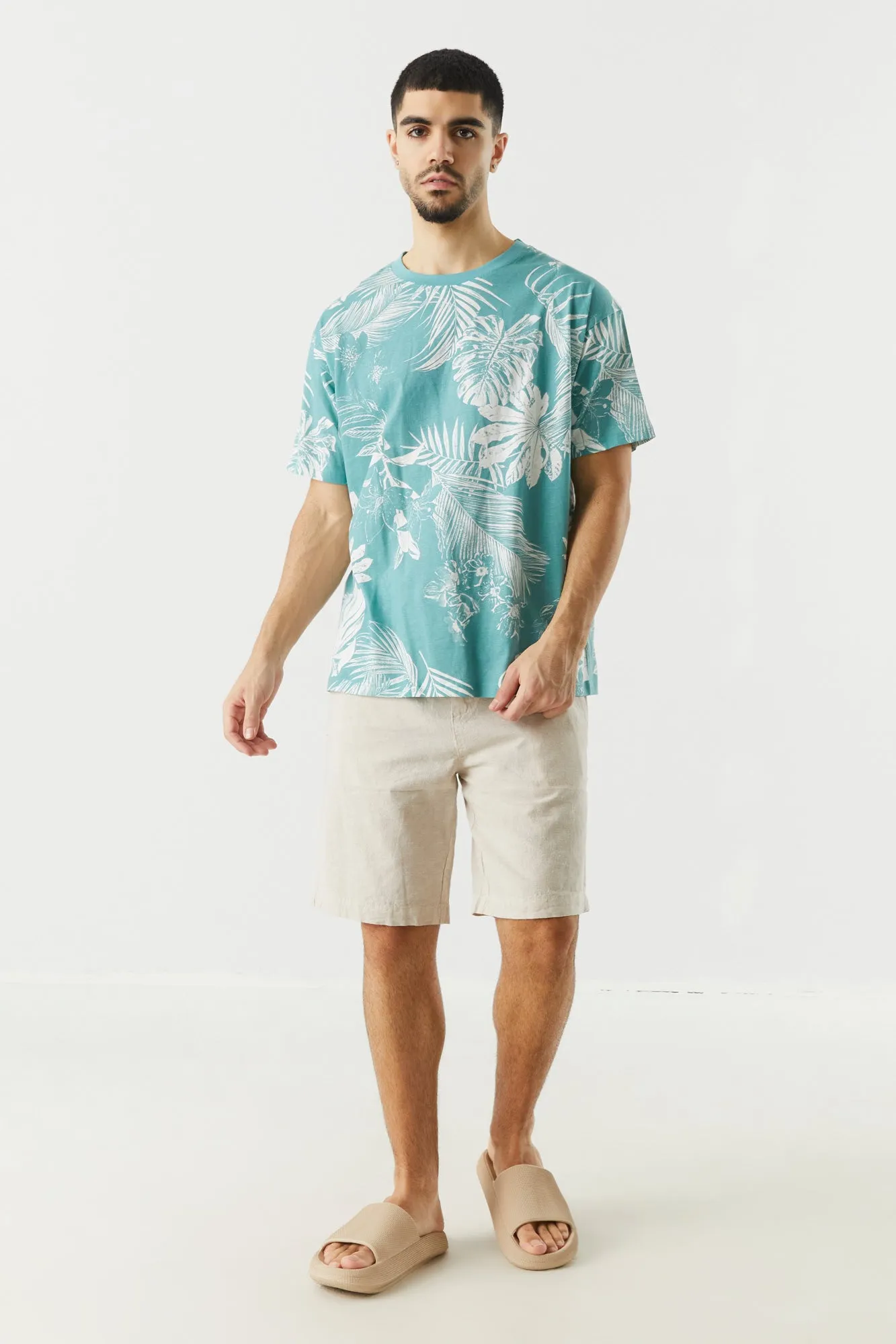 Tropical Print T-Shirt sold by Urban Planet product image thumbnail 3