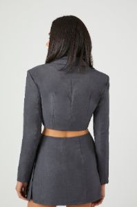 Cropped Notched Lapel Blazer sold by Urban Planet