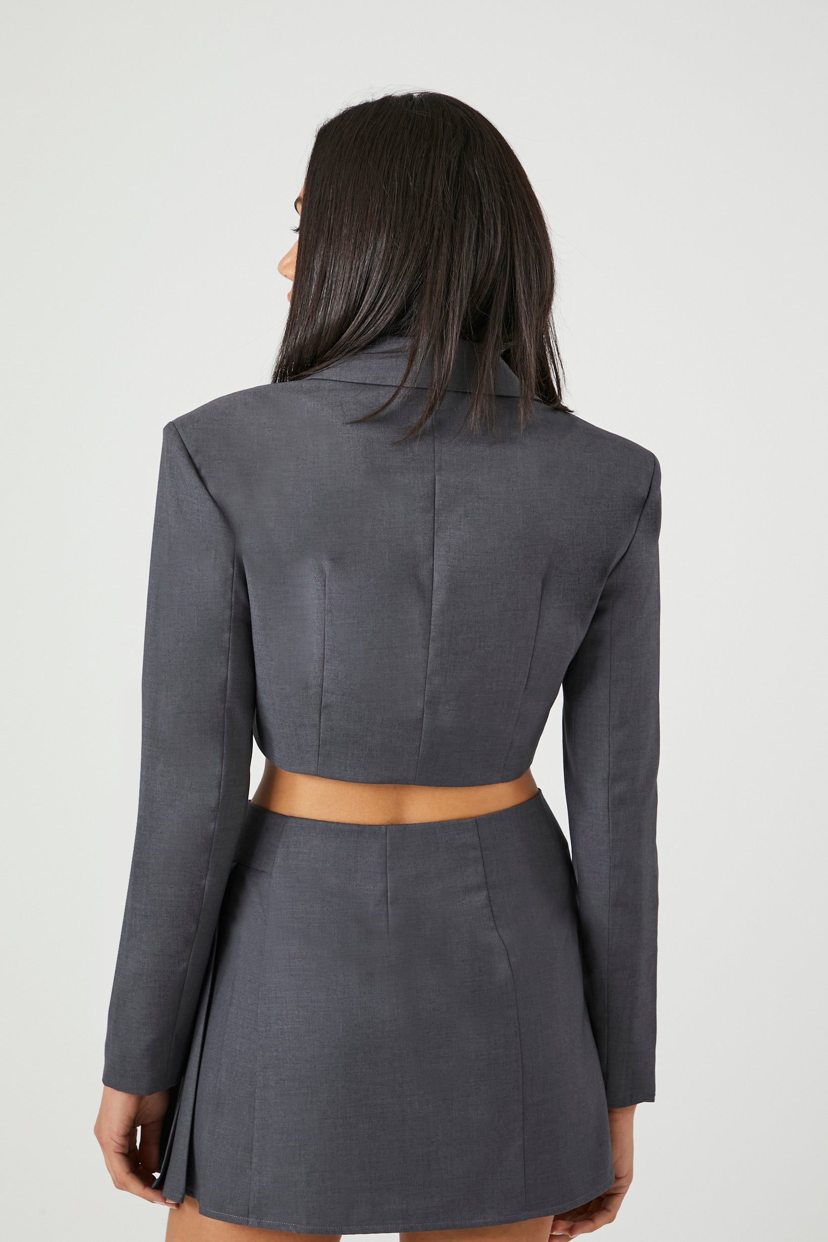 Cropped Notched Lapel Blazer sold by Urban Planet product image thumbnail 3