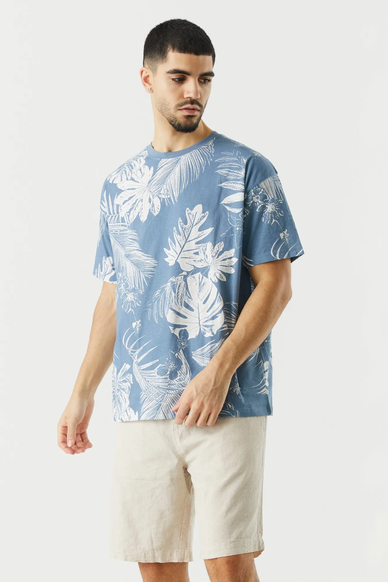 Tropical Print T-Shirt sold by Urban Planet product image thumbnail 4