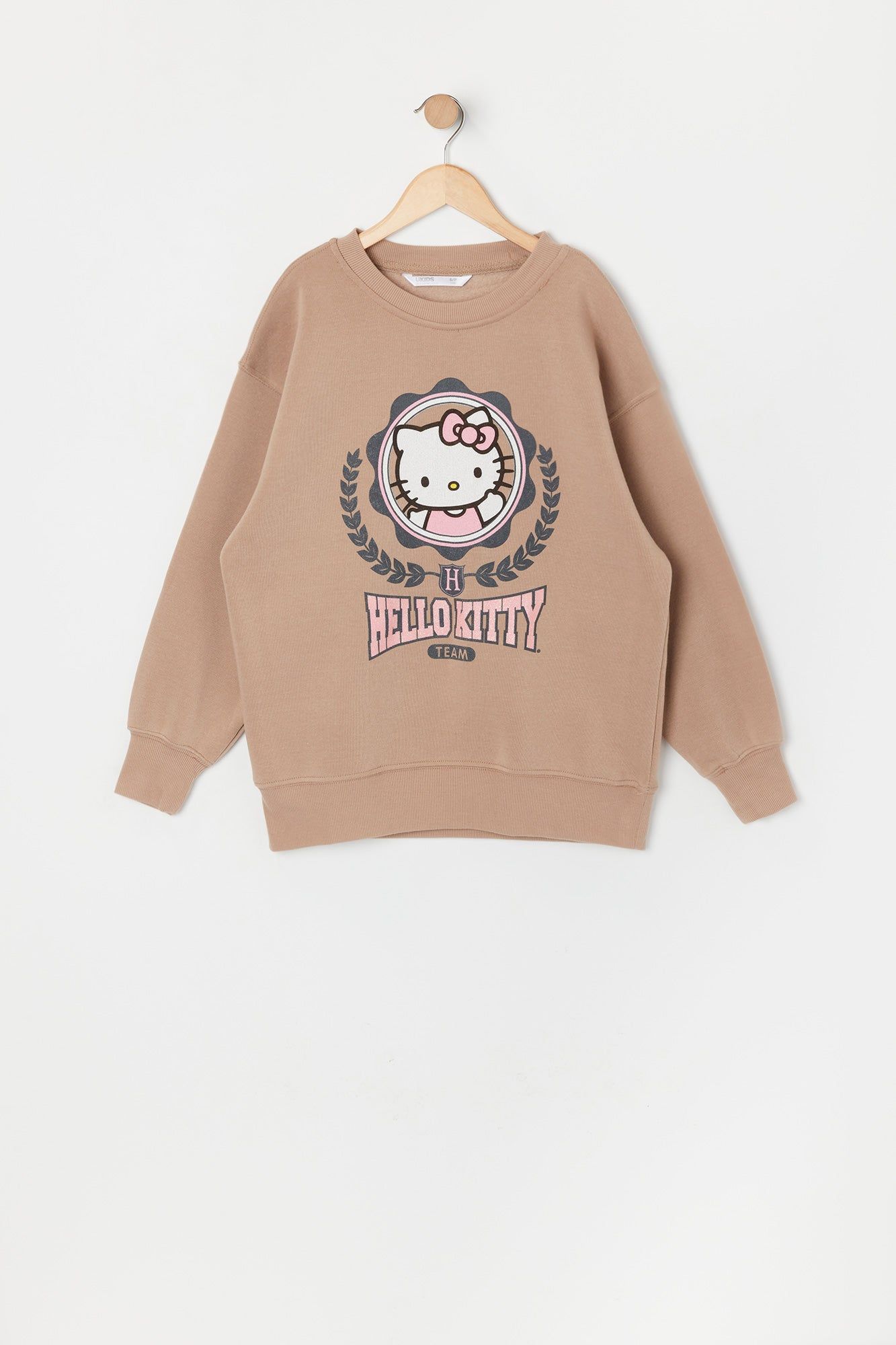 Girls Brown Hello Kitty Graphic Fleece Sweatshirt sold by Urban Planet