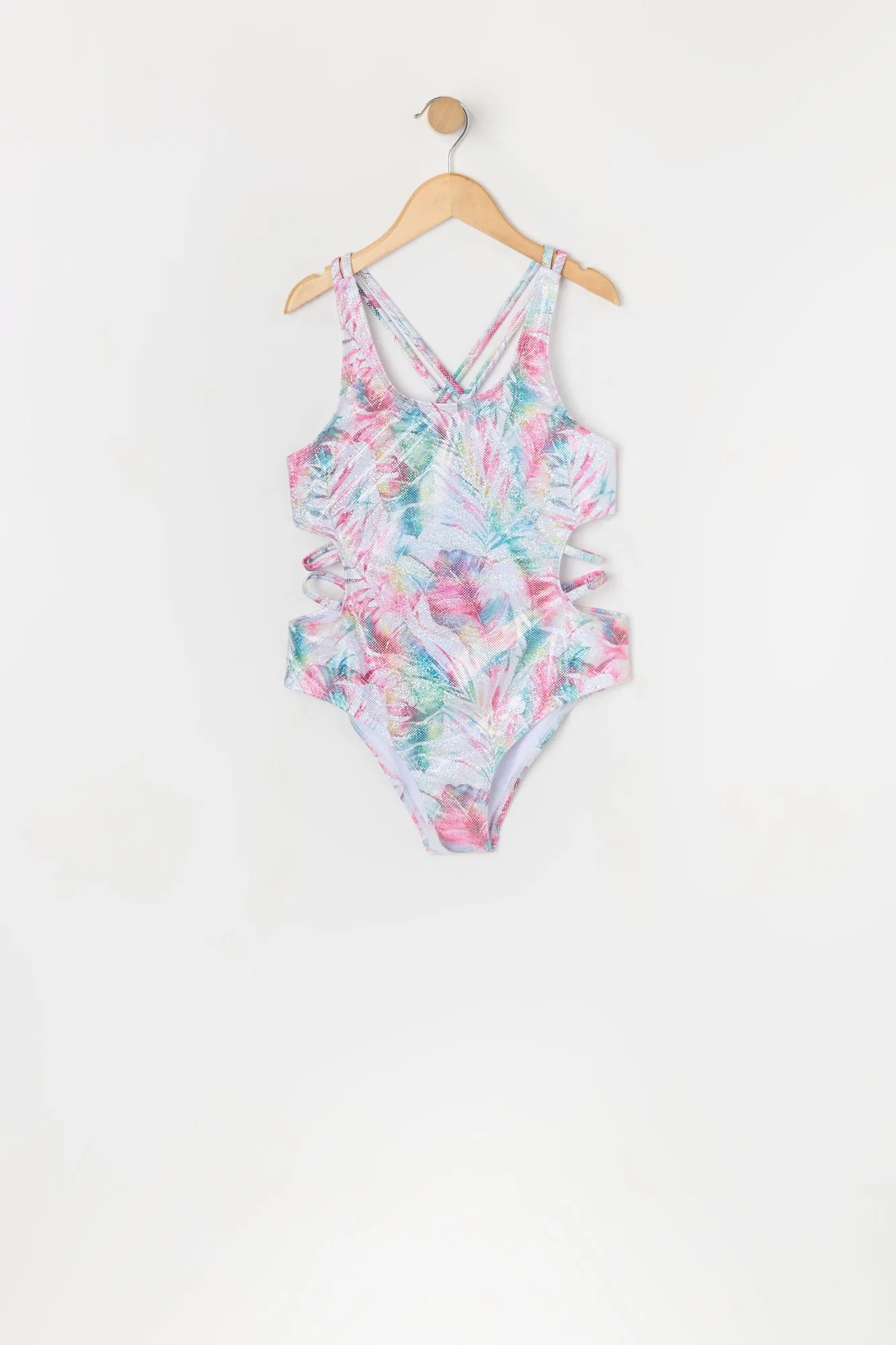 Maillot de bain une-pièce avec brides et motif tropical pour fille sold by Urban Planet