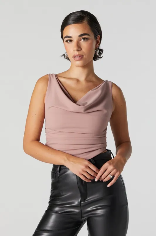 Off Shoulder Cowl Neck Tank sold by Urban Planet