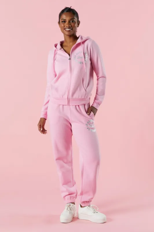 Pantalon de jogging en molleton avec logo Barbie™ sold by Urban Planet