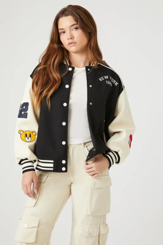 Blouson de style universitaire à imprimé New York sold by Urban Planet