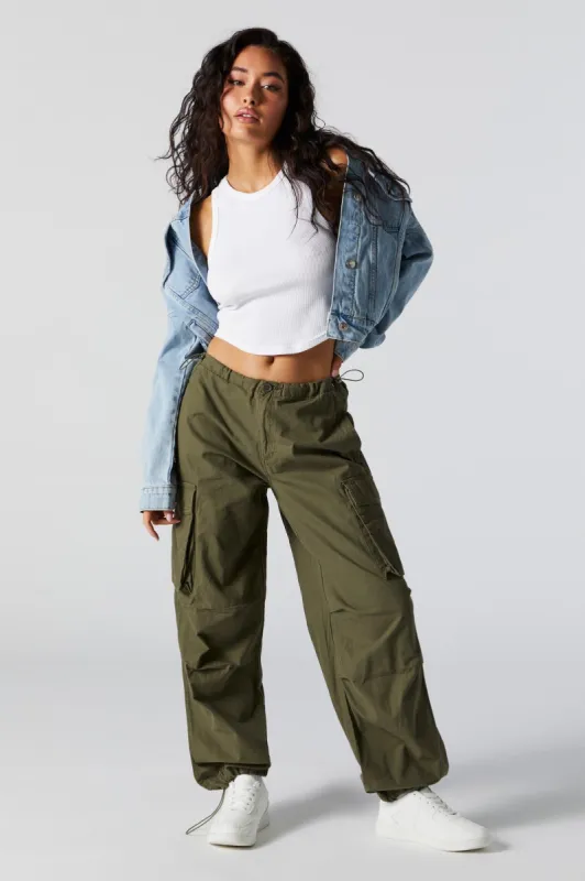 Coloured Canvas Cargo Parachute Pant sold by Urban Planet