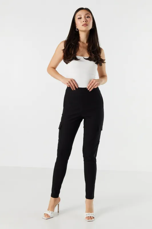 Pantalon cargo habillé ajusté à taille haute sold by Urban Planet