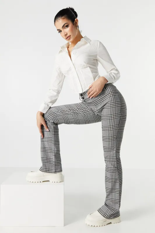 Pantalon habillé à jambe évasée à enfiler sold by Urban Planet