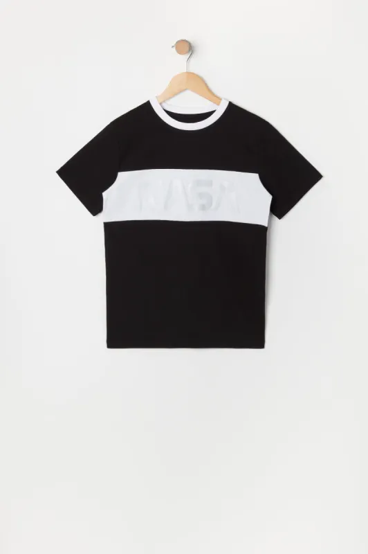 T-shirt rayé à imprimé NASA pour garçon sold by Urban Planet