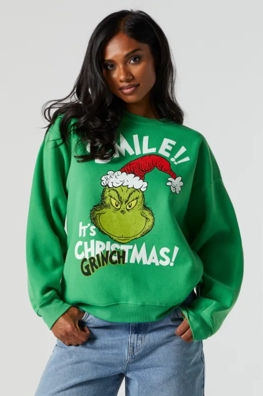 Xmas Grinch Fleece Graphic Sweatshirt sold by Urban Planet