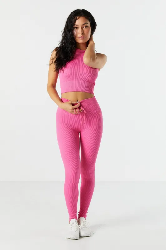 Sommer Ray Seamless Active Ribbed Tie Legging sold by Urban Planet